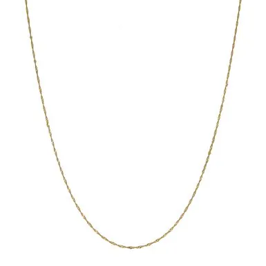 Pre-Owned 9ct Yellow Gold 18" Fine Singapore Chain Necklace