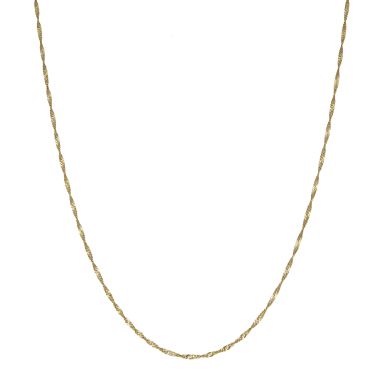 Pre-Owned Vintage 1989 9ct Gold 18" Singapore Chain Necklace