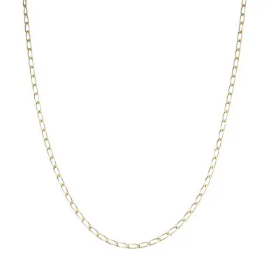 Pre-Owned 9ct Yellow Gold 20" Oval Open Curb Chain Necklace