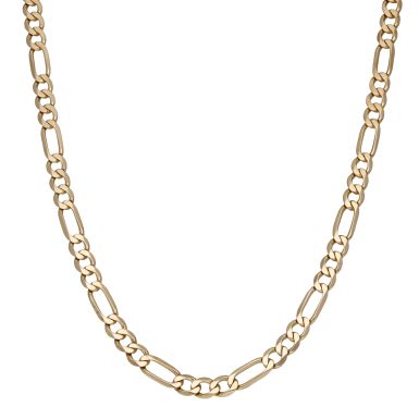 Pre-Owned 9ct Yellow Gold 30" Solid Figaro Chain Necklace