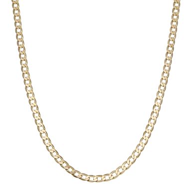 Pre-Owned 9ct Yellow Gold 20" Solid Curb Chain Necklace