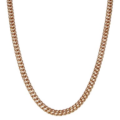 Pre-Owned 14ct Rose Gold 19" Mesh Link Style Chain Necklace