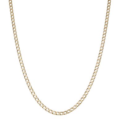 Pre-Owned 9ct Yellow Gold 20.5" Solid Curb Chain Necklace