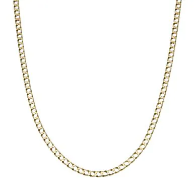 Pre-Owned 9ct Yellow Gold 23.5" Solid Curb Chain Necklace