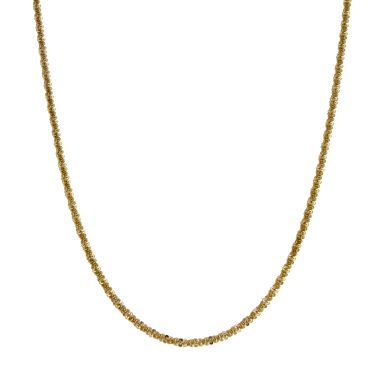 Pre-Owned 9ct Yellow Gold 20" Fancy Popcorn Link Necklace