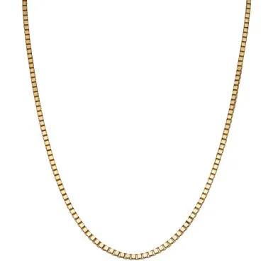 Pre-Owned 9ct Yellow Gold 20" Box Link Chain Necklace