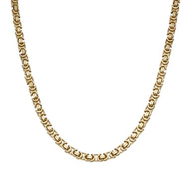 Pre-Owned 9ct Gold 17 Inch Solid Byzantine Link Chain Necklace