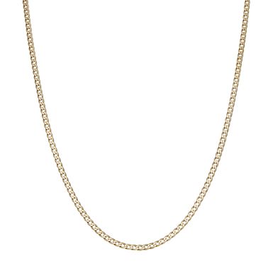 Pre-Owned 9ct Gold 22 Inch Slim Link Curb Chain Necklace