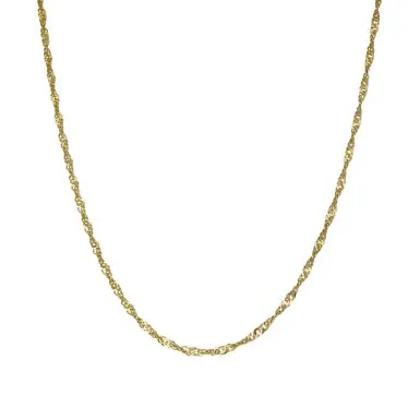 Pre-Owned 9ct Yellow Gold 18" Singapore Chain Necklace