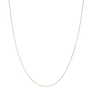 Pre-Owned 9ct Yellow Gold 18.5" Slim Curb Link Chain Necklace