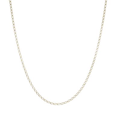 Pre-Owned 9ct Yellow Gold 19.5" Slim Open Curb Chain Necklace
