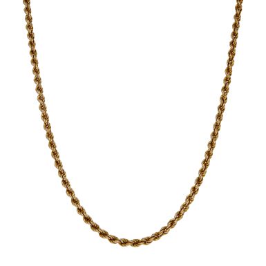 Pre-Owned Vintage 1979 9ct Gold 18 Inch Rope Chain Necklace