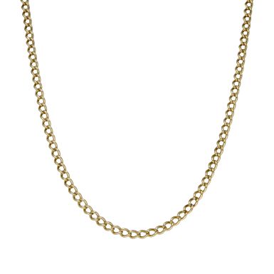 Pre-Owned 9ct Yellow Gold 22" Solid Curb Chain Necklace
