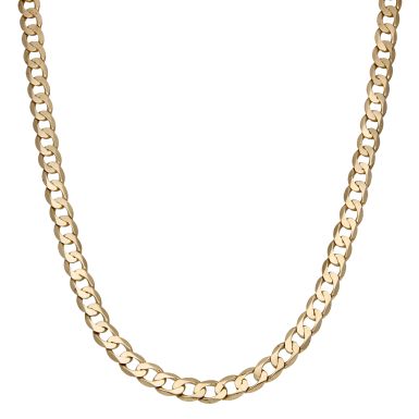 Pre-Owned 9ct Yellow Gold 20" Solid Curb Chain Necklace