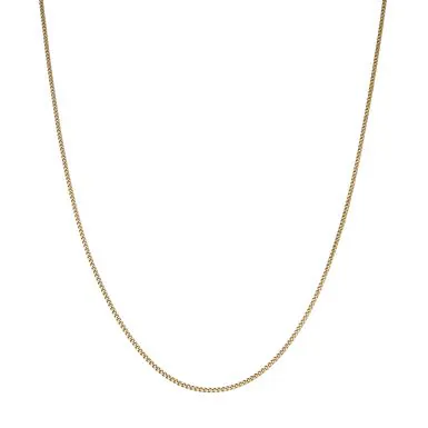Pre-Owned 9ct Yellow Gold 20" Solid Curb Chain Necklace