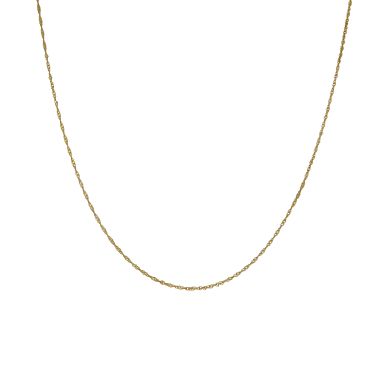 Pre-Owned 9ct Yellow Gold16" Slim Twist Link Chain Necklace