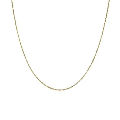 Pre-Owned 9ct Yellow Gold16" Slim Twist Link Chain Necklace