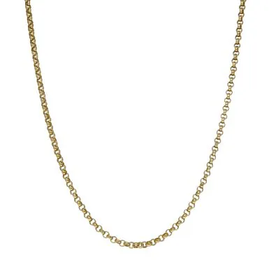 Pre-Owned 9ct Yellow Gold 18" Solid Belcher Chain Necklace