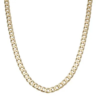 Pre-Owned 9ct Yellow Gold 24 Inch Solid Curb Chain Necklace