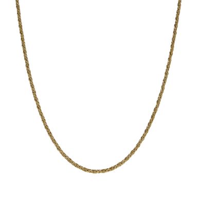 Pre-Owned Vintage 1977 9ct Gold 17.5 Inch Rope Chain Necklace