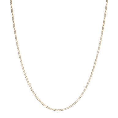 Pre-Owned 9ct Yellow Gold 20" Slim Link Curb Chain Necklace