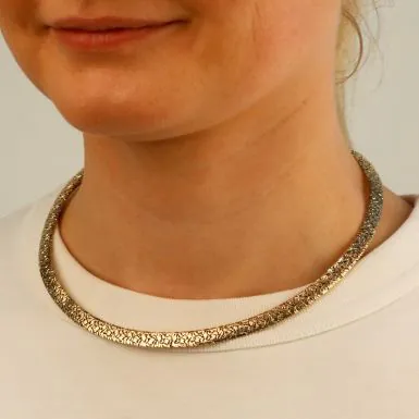 Pre-Owned 9ct Yellow Gold Multi-Link 17" Collarette Necklace