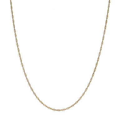 Pre-Owned 9ct Yellow Gold 21" Slim Twist Link Chain Necklace