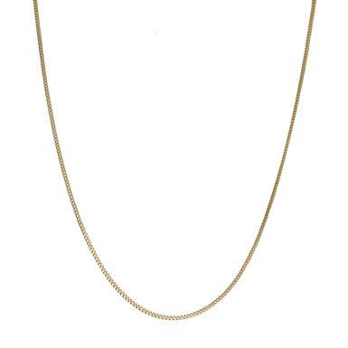 Pre-Owned Vintage 1988 9ct Gold 22" Solid Curb Chain Necklace