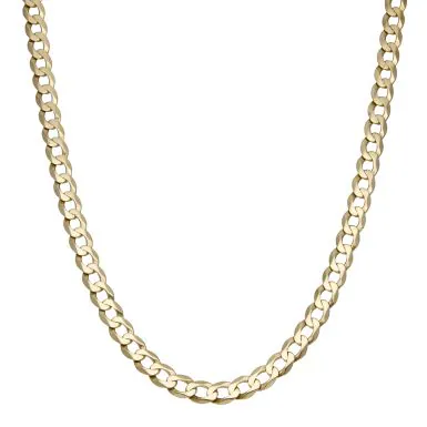 Pre-Owned 9ct Yellow Gold 20.5 Inch Solid Curb Chain Necklace