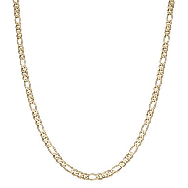Pre-Owned 9ct Yellow Gold 30" Solid Figaro Chain Necklace