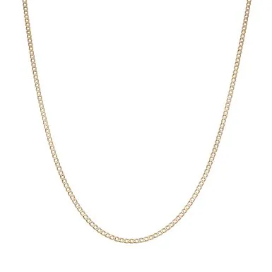 Pre-Owned 9ct Yellow Gold 24" Slim Link Curb Chain Necklace