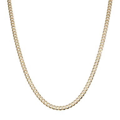 Pre-Owned 9ct Yellow Gold 30" Solid Curb Chain Necklace
