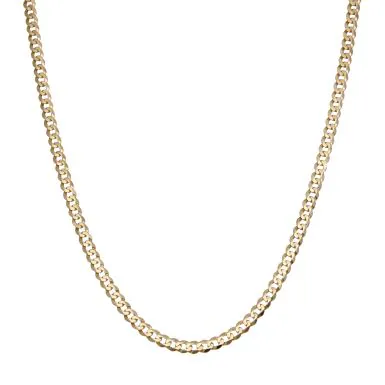 Pre-Owned 9ct Yellow Gold 30" Solid Curb Chain Necklace