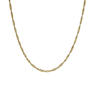 Pre-Owned Vintage 1990 9ct Gold 16" Twist Curb Chain Necklace