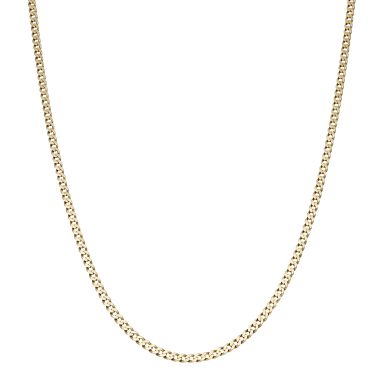 Pre-Owned 9ct Yellow Gold 21" Solid Curb Chain Necklace