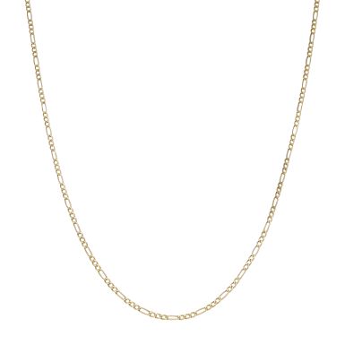 Pre-Owned 9ct Yellow Gold 18" Hollow Figaro Chain Necklace