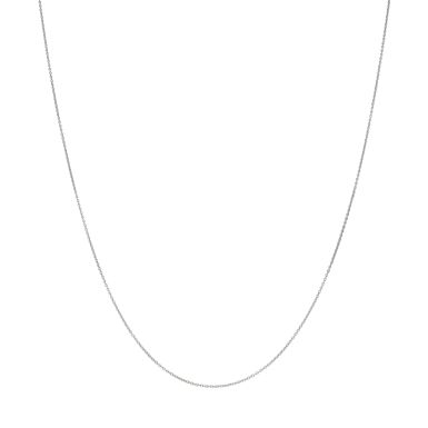 Pre-Owned 9ct White Gold 18" Fine Belcher Link Chain Necklace