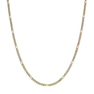 Pre-Owned 9ct Yellow Gold 20" 8:1 Figaro Link Chain Necklace