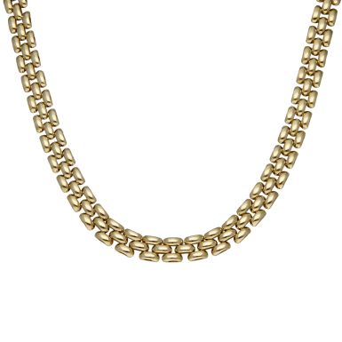 Pre-Owned 9ct Yellow Gold 16.5" Brick Link Necklet