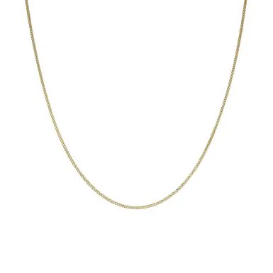 Pre-Owned 9ct Yellow Gold 16" Slim Curb Link Chain Necklace