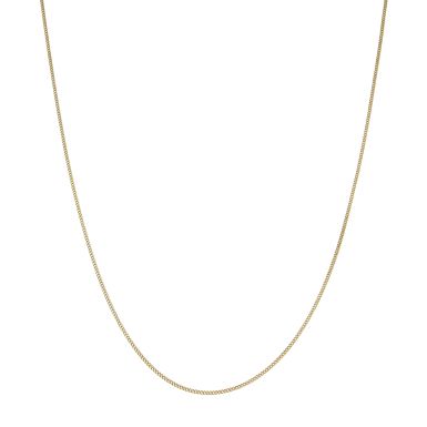 Pre-Owned 9ct Yellow Gold 18" Slim Link Curb Chain Necklace