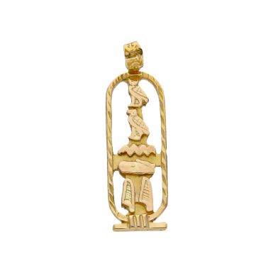 Pre-Owned 9ct Yellow Gold Cartouche Pendant