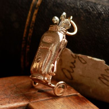 Pre-Owned Vintage 1972 9ct Gold Golf Clubs Charm