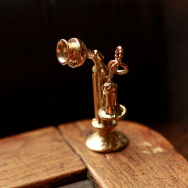 Pre-Owned Vintage 1972 9ct Yellow Gold Telephone Charm