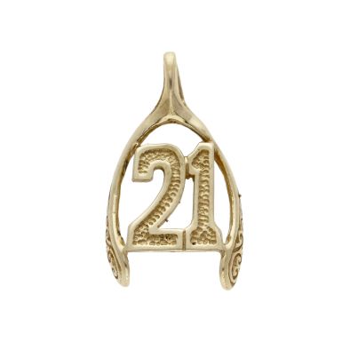 Pre-Owned 9ct Yellow Gold Age 21 Wishbone Pendant