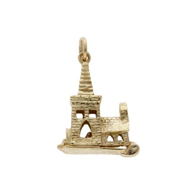 Pre-Owned 9ct Yellow Gold Opening Church Wedding Charm