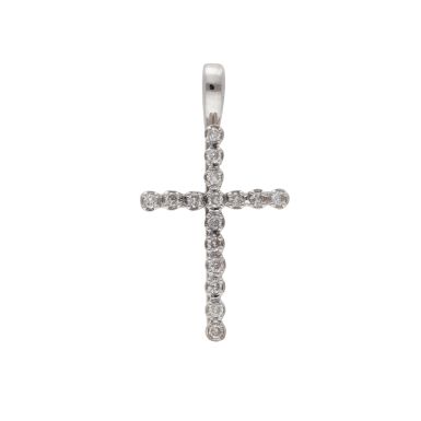 Pre-Owned 18ct White Gold 0.25ct Diamond Cross Pendant