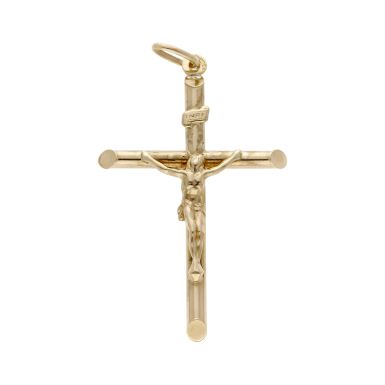 Pre-Owned 9ct Yellow Gold Crucifix Pendant