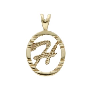 Pre-Owned 9ct Yellow Gold Initial H Pendant