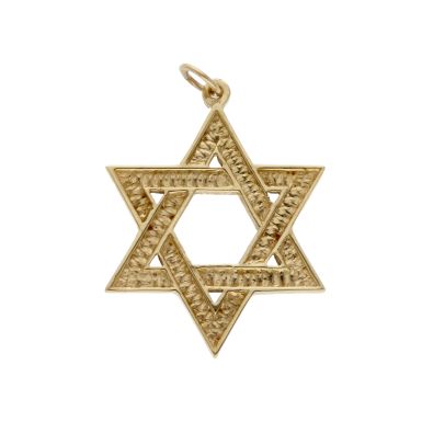 Pre-Owned 9ct Yellow Gold Star Of David Pendant